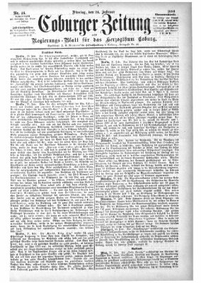 Coburger Zeitung Dienstag 24. Februar 1880