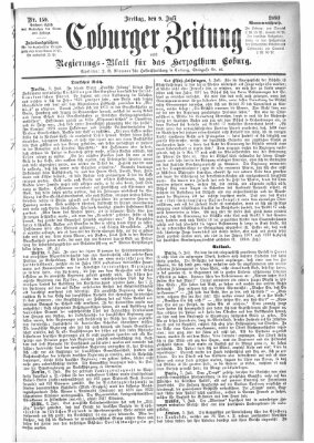 Coburger Zeitung Freitag 9. Juli 1880