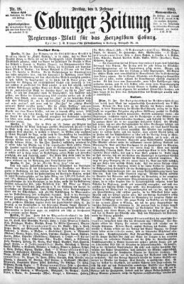 Coburger Zeitung Freitag 3. Februar 1882