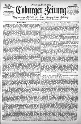 Coburger Zeitung Donnerstag 16. März 1882