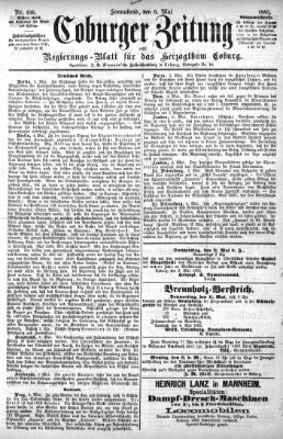 Coburger Zeitung Samstag 6. Mai 1882
