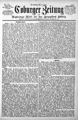 Coburger Zeitung Mittwoch 7. Juni 1882