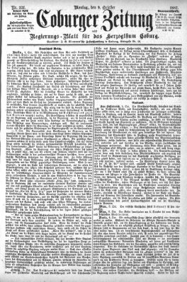 Coburger Zeitung Montag 9. Oktober 1882