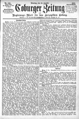 Coburger Zeitung Montag 16. Oktober 1882