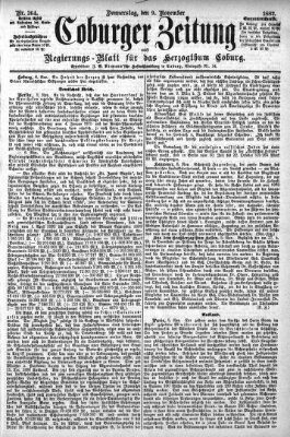 Coburger Zeitung Donnerstag 9. November 1882