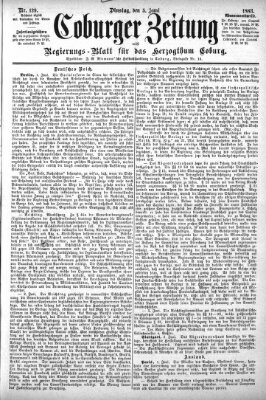 Coburger Zeitung Dienstag 5. Juni 1883