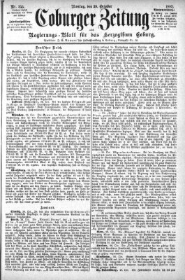 Coburger Zeitung Montag 29. Oktober 1883