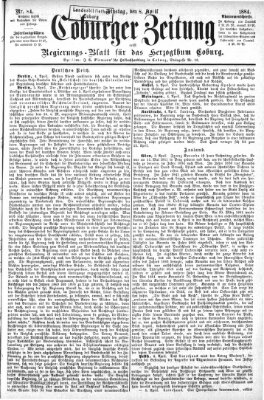 Coburger Zeitung Dienstag 8. April 1884