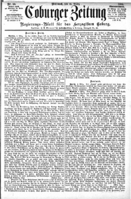 Coburger Zeitung Mittwoch 11. März 1885