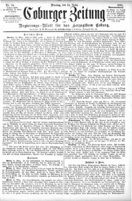 Coburger Zeitung Dienstag 24. März 1885