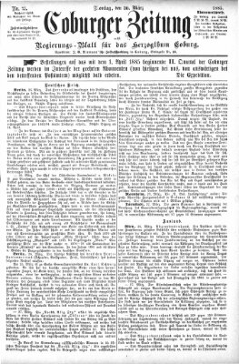 Coburger Zeitung Montag 30. März 1885