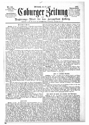 Coburger Zeitung Mittwoch 22. Juli 1885