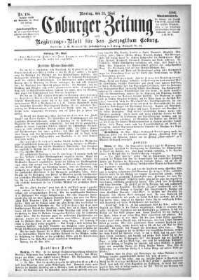 Coburger Zeitung Montag 31. Mai 1886