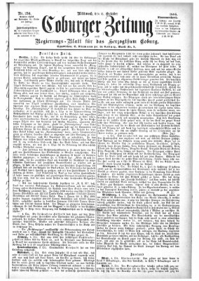 Coburger Zeitung Mittwoch 6. Oktober 1886