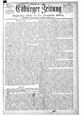 Coburger Zeitung Mittwoch 6. April 1887