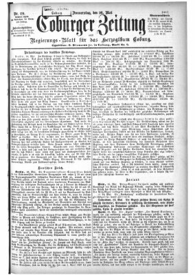 Coburger Zeitung Donnerstag 26. Mai 1887