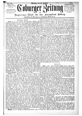 Coburger Zeitung Montag 24. Oktober 1887