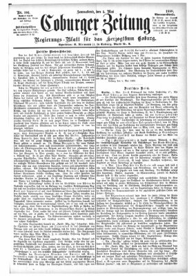 Coburger Zeitung Samstag 5. Mai 1888