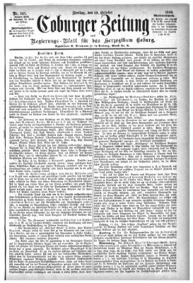 Coburger Zeitung Freitag 19. Oktober 1888