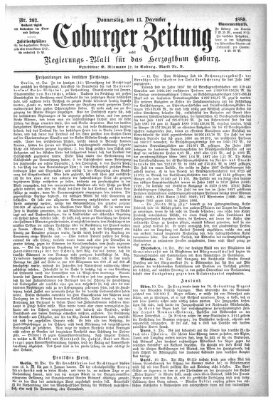 Coburger Zeitung Donnerstag 13. Dezember 1888