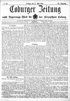 Coburger Zeitung Freitag 17. Mai 1889