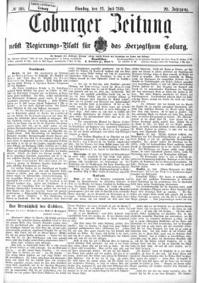 Coburger Zeitung Dienstag 23. Juli 1889