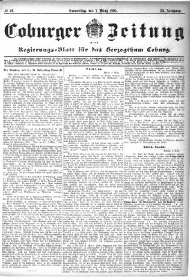 Coburger Zeitung Donnerstag 7. März 1895