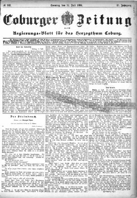 Coburger Zeitung Sonntag 14. Juli 1895