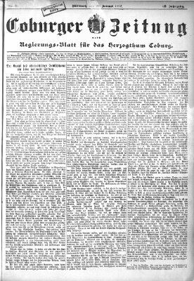 Coburger Zeitung Mittwoch 20. Januar 1897
