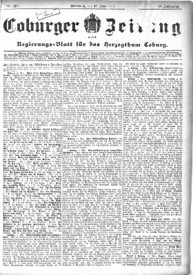Coburger Zeitung Mittwoch 12. Mai 1897