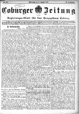 Coburger Zeitung Mittwoch 4. August 1897