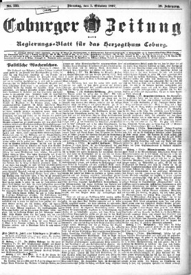Coburger Zeitung Dienstag 5. Oktober 1897