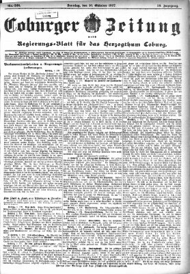 Coburger Zeitung Sonntag 10. Oktober 1897