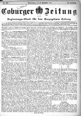 Coburger Zeitung Donnerstag 23. Dezember 1897