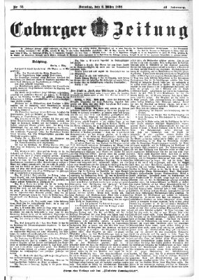 Coburger Zeitung Sonntag 6. März 1898