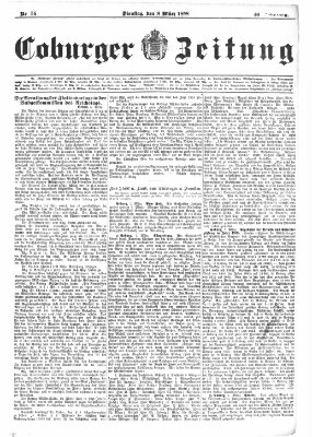 Coburger Zeitung Dienstag 8. März 1898