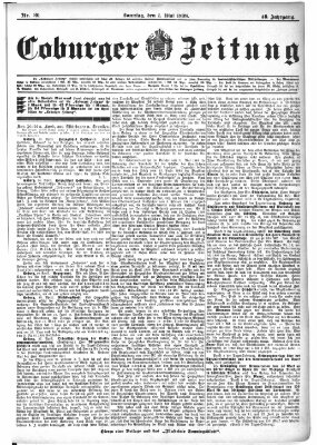 Coburger Zeitung Sonntag 1. Mai 1898