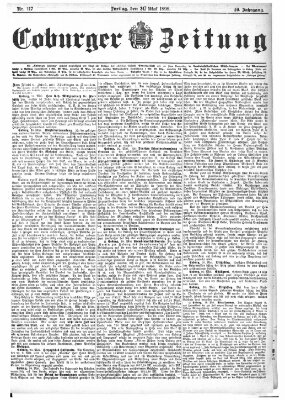 Coburger Zeitung Freitag 20. Mai 1898