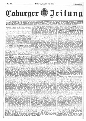 Coburger Zeitung Mittwoch 13. Juli 1898