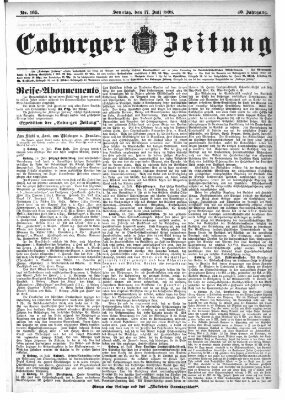 Coburger Zeitung Sonntag 17. Juli 1898