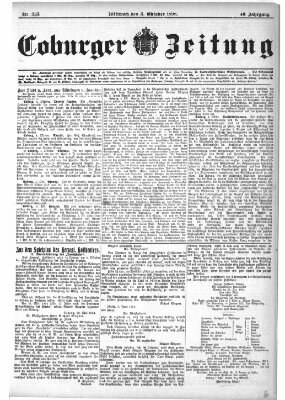 Coburger Zeitung Mittwoch 5. Oktober 1898