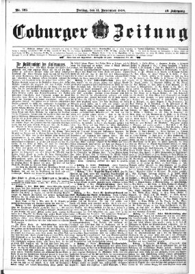 Coburger Zeitung Freitag 11. November 1898