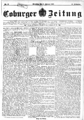 Coburger Zeitung Dienstag 17. Januar 1899