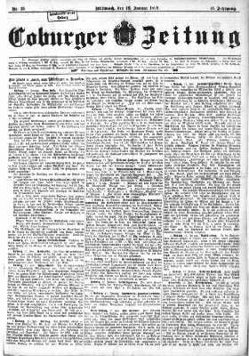 Coburger Zeitung Mittwoch 18. Januar 1899