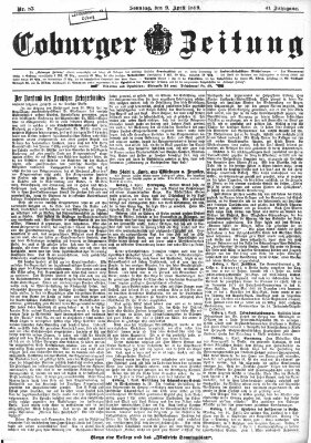 Coburger Zeitung Sonntag 9. April 1899