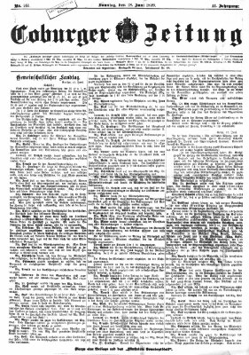 Coburger Zeitung Sonntag 18. Juni 1899