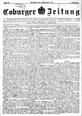 Coburger Zeitung Mittwoch 6. September 1899