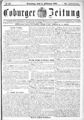 Coburger Zeitung Sonntag 3. Februar 1901