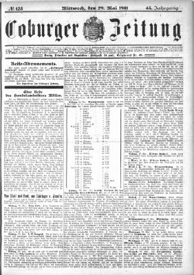 Coburger Zeitung Mittwoch 29. Mai 1901