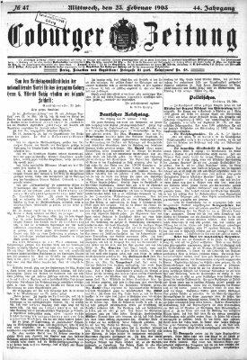 Coburger Zeitung Mittwoch 25. Februar 1903